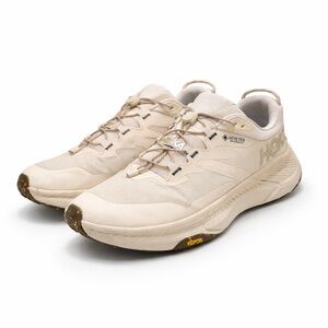 HOKA Transport GTX Sneakers Men’s 12 Gore-Tex Vibram Beige Trail Running Shoes